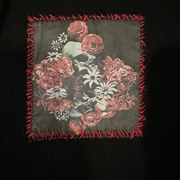 Dior homme vanitas Black wool cashmere blend Sweater with Floral Patches medium - Picture 3 of 8